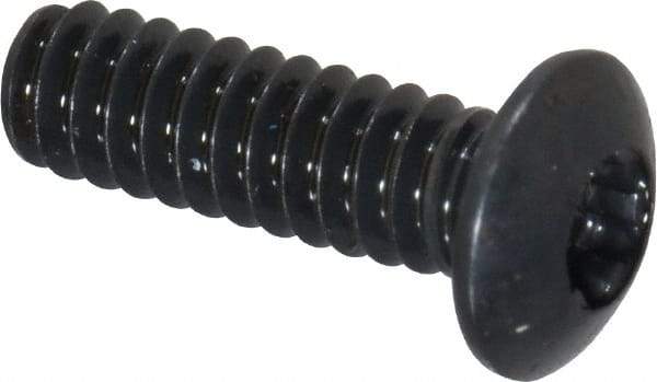 Camcar - #4-40 UNC Torx Plus Drive, Button Screw - Alloy Steel, Black Oxide Finish, Fully Threaded, 3/8" Length Under Head - USA Tool & Supply