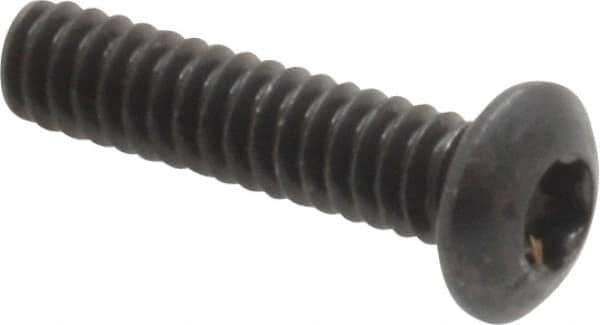 Camcar - #4-40 UNC Torx Plus Drive, Button Screw - Alloy Steel, Black Oxide Finish, Fully Threaded, 1/2" Length Under Head - USA Tool & Supply