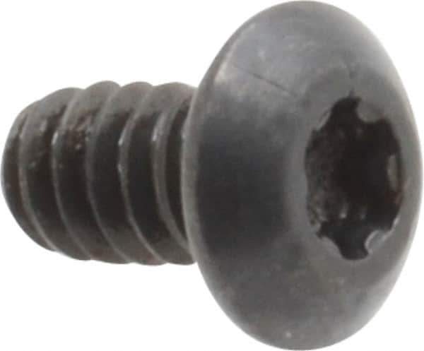 Camcar - #6-32 UNC Torx Plus Drive, Button Screw - Alloy Steel, Black Oxide Finish, Fully Threaded, 1/4" Length Under Head - USA Tool & Supply