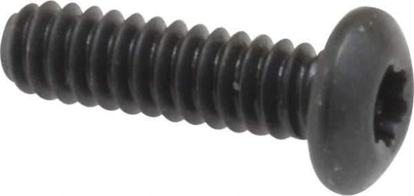 Camcar - #6-32 UNC Torx Plus Drive, Button Screw - Alloy Steel, Black Oxide Finish, Fully Threaded, 1/2" Length Under Head - USA Tool & Supply