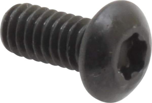 Camcar - #8-32 UNC Torx Plus Drive, Button Screw - Alloy Steel, Black Oxide Finish, Fully Threaded, 3/8" Length Under Head - USA Tool & Supply