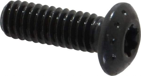 Camcar - #8-32 UNC Torx Plus Drive, Button Screw - Alloy Steel, Black Oxide Finish, Fully Threaded, 1/2" Length Under Head - USA Tool & Supply
