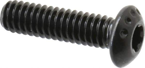 Camcar - #8-32 UNC Torx Plus Drive, Button Screw - Alloy Steel, Black Oxide Finish, Fully Threaded, 5/8" Length Under Head - USA Tool & Supply
