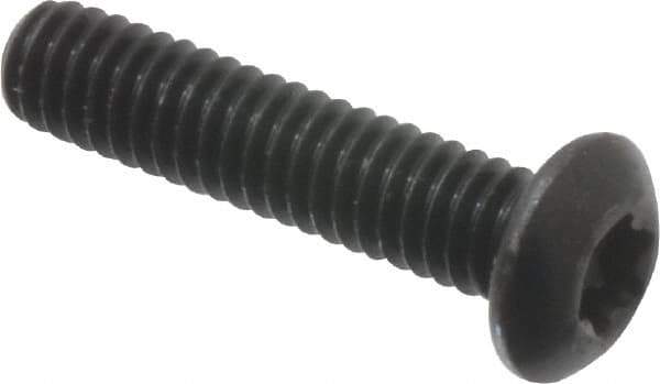 Camcar - #8-32 UNC Torx Plus Drive, Button Screw - Alloy Steel, Black Oxide Finish, Fully Threaded, 3/4" Length Under Head - USA Tool & Supply