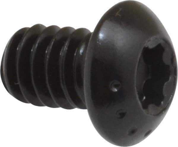 Camcar - 1/4-20 UNC Torx Plus Drive, Button Screw - Alloy Steel, Black Oxide Finish, Fully Threaded, 3/8" Length Under Head - USA Tool & Supply