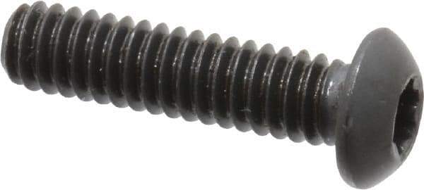 Camcar - 1/4-20 UNC Torx Plus Drive, Button Screw - Alloy Steel, Black Oxide Finish, Fully Threaded, 1" Length Under Head - USA Tool & Supply