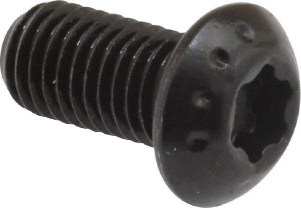 Camcar - 1/4-28 UNF Torx Plus Drive, Button Screw - Alloy Steel, Black Oxide Finish, Fully Threaded, 1/2" Length Under Head - USA Tool & Supply
