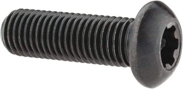 Camcar - 5/16-24 UNF Torx Plus Drive, Button Screw - Alloy Steel, Black Oxide Finish, Fully Threaded, 1" Length Under Head - USA Tool & Supply