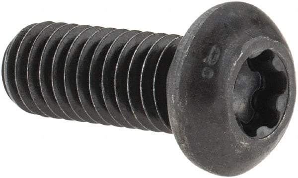 Camcar - 3/8-16 UNC Torx Plus Drive, Button Screw - Alloy Steel, Black Oxide Finish, Fully Threaded, 1" Length Under Head - USA Tool & Supply