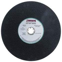 Makita - 14" Cutoff Wheel - 1/8" Thick, 1" Arbor, 5,000 Max RPM, Use with Gas Powered Saws - USA Tool & Supply