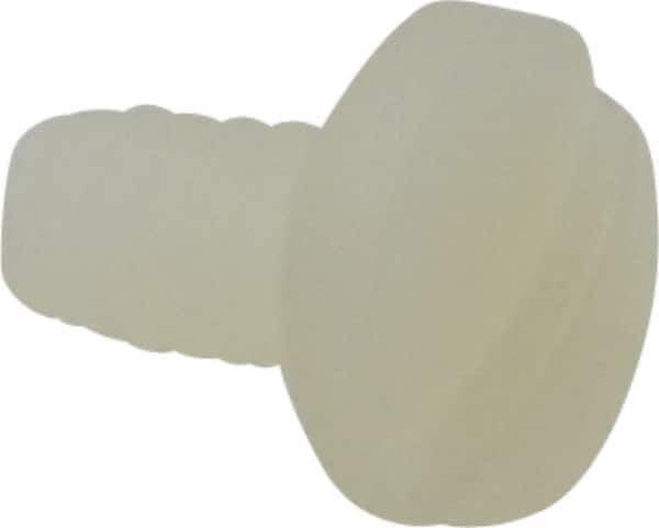 Made in USA - #6-32 UNC, 1/4" Length Under Head Slotted Drive Machine Screw - Fillister Head, Grade 6/6 Nylon, Uncoated, Without Washer - USA Tool & Supply
