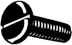 Value Collection - #4-40 UNC Thread, 3/8" Length Under Head, Slotted Drive Steel Thread Cutting Screw - Pan Head, Grade 2, Point Type F, Zinc-Plated Finish - USA Tool & Supply
