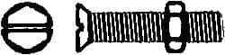Value Collection - 3/8-16 UNC, 4" OAL Slotted Drive Machine Screw - Flat Head, Grade 2 Steel, Zinc-Plated Finish, Without Washer - USA Tool & Supply