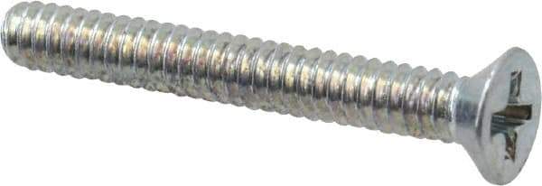 Value Collection - #4-40 UNC, 7/8" OAL Phillips Drive Machine Screw - Flat Head, Grade 2 Steel, Zinc-Plated Finish, Without Washer - USA Tool & Supply