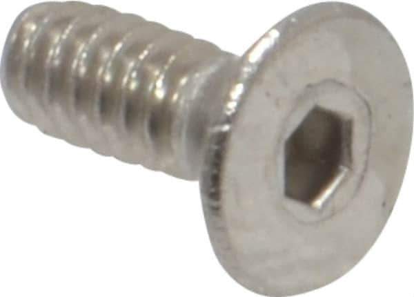 Value Collection - #4-40 UNC Hex Socket Drive, 82° Flat Screw - Grade 18-8 Stainless Steel, 5/16" OAL - USA Tool & Supply