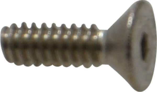 Value Collection - #4-40 UNC Hex Socket Drive, 82° Flat Screw - Grade 18-8 Stainless Steel, 3/8" OAL - USA Tool & Supply