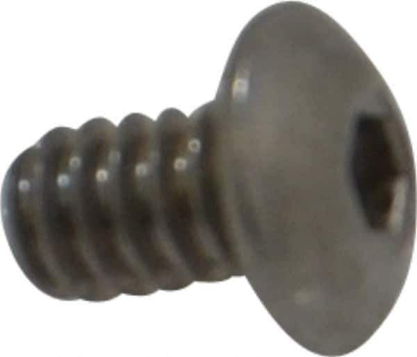 Value Collection - #4-40 UNC Hex Socket Drive, Button Screw - Grade 18-8 Stainless Steel, Uncoated, Fully Threaded, 3/16" Length Under Head - USA Tool & Supply