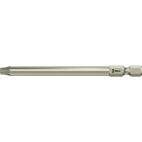 Wera - 1/4" Tamper Proof Torx Bit - 1/4" Drive, 89mm OAL - USA Tool & Supply