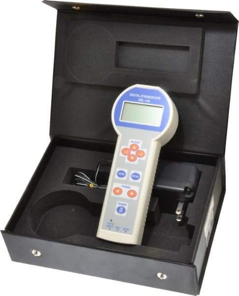 Imada - 7.5787 Inch Long x 1.9882 Inch Wide, Stroboscope - 1.3386 Inch Meter Thickness, 6 to 120,000 Flash per Minute, Accuracte Up to 0.007%, 0.1 (6.0 to 9,999.9 FPM), 1 (10,000 to 120,000 FPM) - USA Tool & Supply