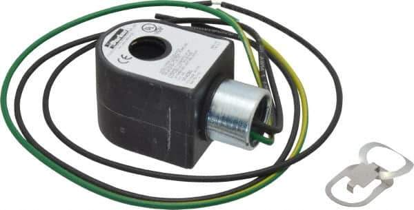 Parker - 24 Volt, 18 Coil Lead Length, Class F, Solenoid Coil - 11.5 Watt, NEMA 4X Enclosure, Use with Parker Skinner Gold Ring Series Valves - USA Tool & Supply