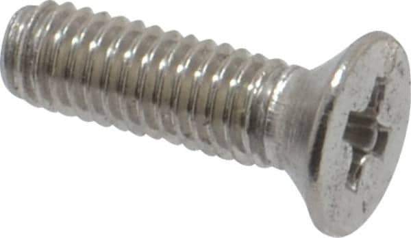 Value Collection - M3x0.50 Metric Coarse, 10mm OAL Phillips Drive Machine Screw - Flat Head, Grade 18-8 Stainless Steel, Uncoated, Without Washer - USA Tool & Supply