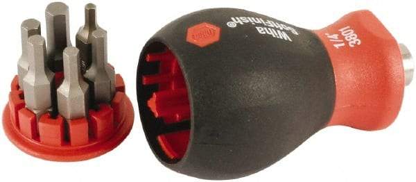 Wiha - Stubby Insert Bit Screwdriver Set - Hex - USA Tool & Supply