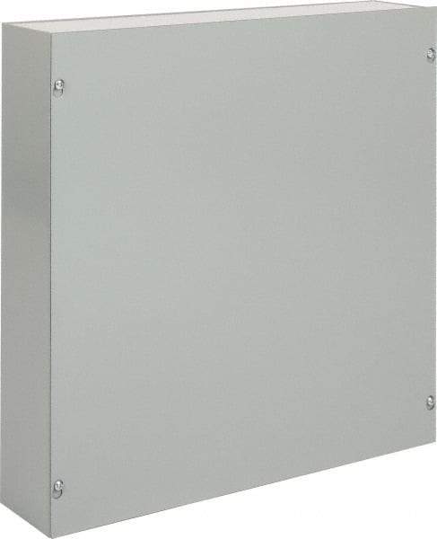 nVent Hoffman - Steel Junction Box Enclosure Screw Flat Cover - NEMA 1, 18" Wide x 18" High x 4" Deep - USA Tool & Supply