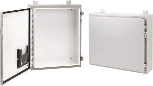 nVent Hoffman - Steel Standard Enclosure Hinge Flat Cover - NEMA 12, 13, 24" Wide x 24" High x 6" Deep - USA Tool & Supply