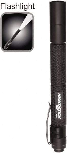 Bayco - LED Bulb, Industrial/Tactical Flashlight - Black Aluminum Body, AAA Batteries - USA Tool & Supply