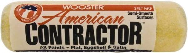Wooster Brush - 3/8" Nap, 9" Wide Paint Roller - Medium Texture, Synthetic Knit - USA Tool & Supply