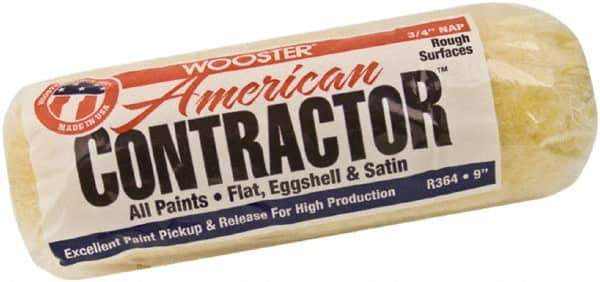 Wooster Brush - 3/4" Nap, 9" Wide Paint Roller - Rough Texture, Synthetic Knit - USA Tool & Supply