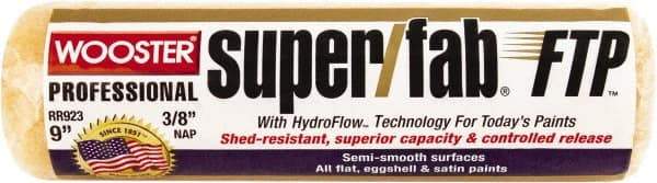 Wooster Brush - 3/8" Nap, 9" Wide Paint Roller - Medium Texture, Synthetic Knit - USA Tool & Supply