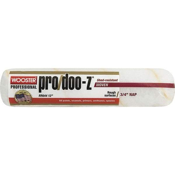 Wooster Brush - 3/4" Nap, 12" Wide Paint Roller - Rough Texture, Woven - USA Tool & Supply