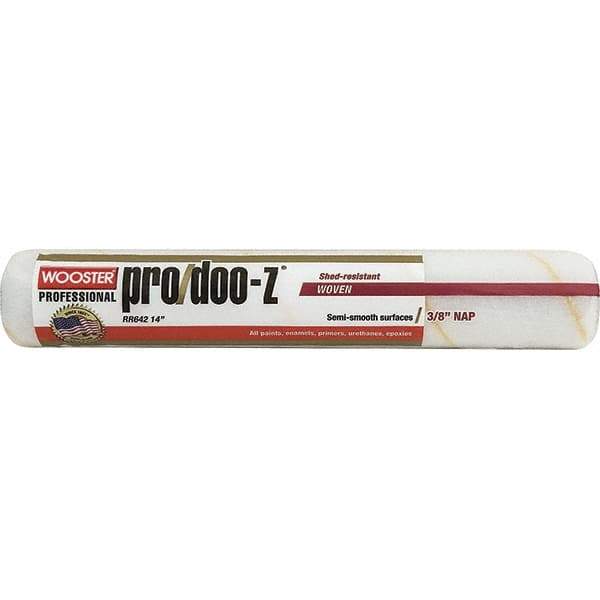 Wooster Brush - 3/8" Nap, 14" Wide Paint Roller - Medium Texture, Woven - USA Tool & Supply