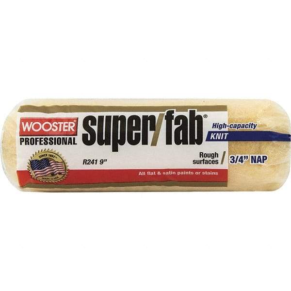 Wooster Brush - 3/4" Nap, 9" Wide Paint Roller - Rough Texture, Synthetic Knit - USA Tool & Supply