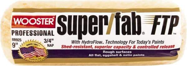 Wooster Brush - 3/4" Nap, 9" Wide Paint Roller - Rough Texture, Synthetic Knit - USA Tool & Supply