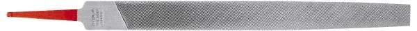 Simonds File - 12" Long, Second Cut, Half Round American-Pattern File - Double Cut, Tang - USA Tool & Supply