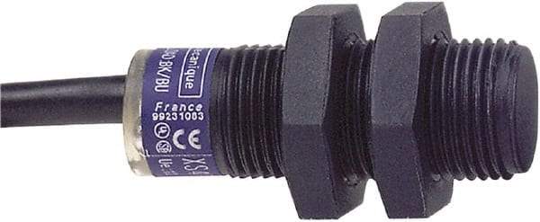 Telemecanique Sensors - PNP, NO/NC, 4mm Detection, Cylinder, Inductive Proximity Sensor - 4 Wires, IP68, 12 to 24 VDC, M12x1 Thread, 33mm Long - USA Tool & Supply