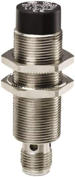 Telemecanique Sensors - PNP, 5mm Detection, Cylinder, Inductive Proximity Sensor - 3 Wires, IP67, 12 VDC, 12 VDC, 24 VDC, M18x1 Thread, 64mm Long x 18mm Wide - USA Tool & Supply