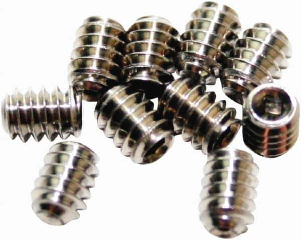 Acorn Engineering - #6-32, 3/16" Long, Flat Point Set Screw - Grade 18-8 Stainless Steel - USA Tool & Supply