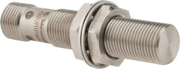 Telemecanique Sensors - PNP, 6mm Detection, Cylinder, Inductive Proximity Sensor - 3 Wires, IP68, IP69, 12 to 24 VDC, M12x1 Thread, 60mm Long - USA Tool & Supply