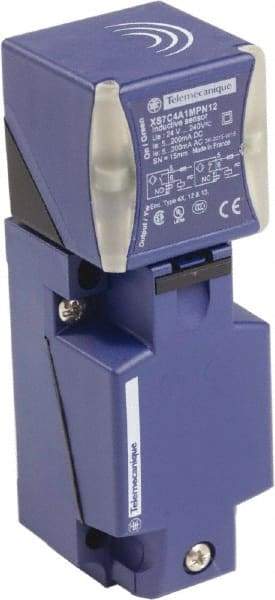 Telemecanique Sensors - NPN, PNP, NO/NC, 15mm Detection, Rectangular, Inductive Proximity Sensor - 2 Wires, IP65, IP67, IP69, 24 to 240 VAC @ 50/60 Hz, 24 to 240 VDC, 40mm Long x 117mm Wide - USA Tool & Supply
