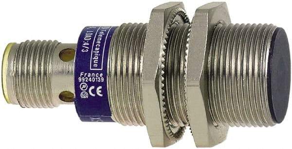Telemecanique Sensors - PNP, NO/NC, 5mm Detection, Cylinder, Inductive Proximity Sensor - 4 Wires, IP67, 12 to 24 VDC, M18x1 Thread, 48mm Long - USA Tool & Supply