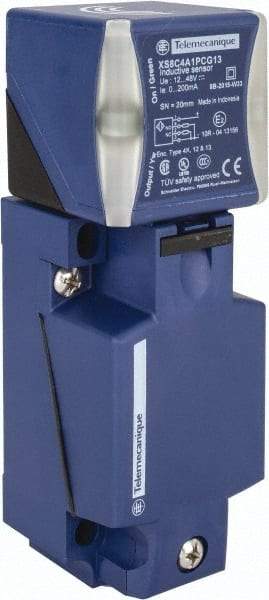 Telemecanique Sensors - PNP, NO/NC, 20mm Detection, Rectangular, Inductive Proximity Sensor - 4 Wires, IP65, IP67, IP69, 12 to 48 VDC, 40mm Long x 117mm Wide - USA Tool & Supply