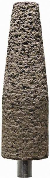 Tru-Maxx - 3/4" Head Diam x 3/4" Thickness, A1, Cone End, Zirconia Alumina Mounted Point - Brown, Coarse Grade, 36 Grit, 19,800 RPM - USA Tool & Supply