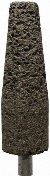Tru-Maxx - 3/4" Head Diam x 2-1/2" Thickness, A1, Cone End, Zirconia Alumina Mounted Point - Brown, Coarse Grade, 24 Grit, 19,800 RPM - USA Tool & Supply