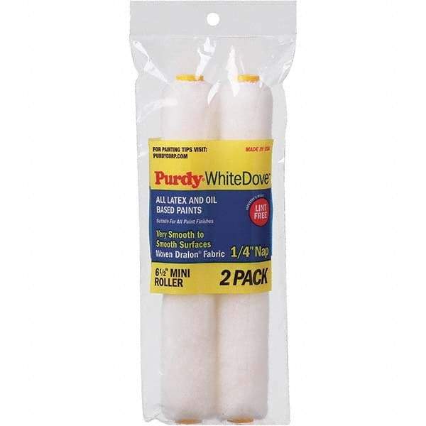Purdy - 1/4" Nap, 6-1/2" Wide Paint Roller Cover - Smooth to Semi-Smooth Texture, Dralon - USA Tool & Supply