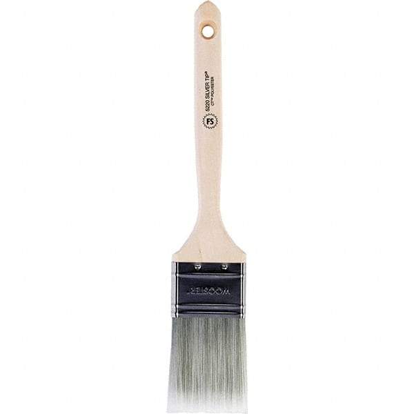 Wooster Brush - 2" Flat Synthetic Sash Brush - 2-11/16" Bristle Length, 7-3/4" Wood Fluted Handle - USA Tool & Supply