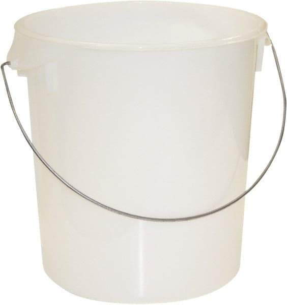 Rubbermaid - Round, White Polyethylene Food Storage Container - 14" High x 13.1" Wide - USA Tool & Supply