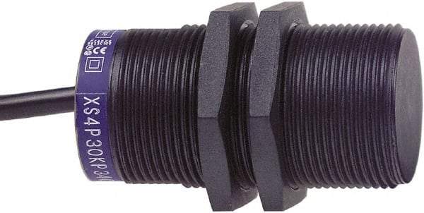 Telemecanique Sensors - NPN, PNP, NC, 15mm Detection, Cylinder, Inductive Proximity Sensor - 2 Wires, IP68, 24 to 240 VAC/VDC @ 50/60 Hz, M30x1.5 Thread, 62mm Long - USA Tool & Supply